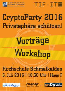 Plakat CryptoParty 2016